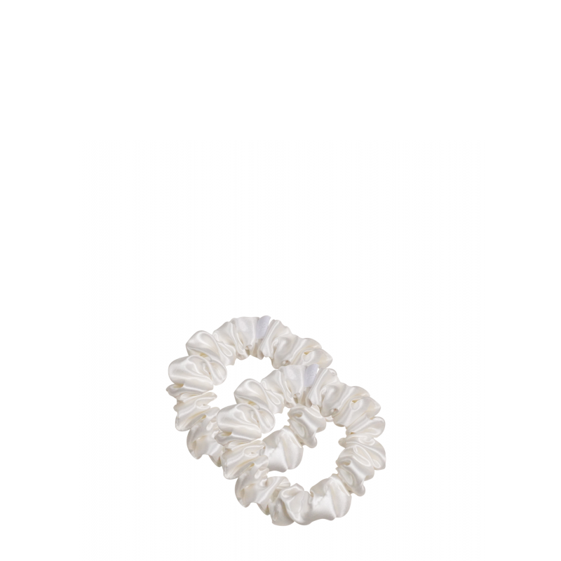Set di due elastici in seta per i capelli Twinkling White MIDI