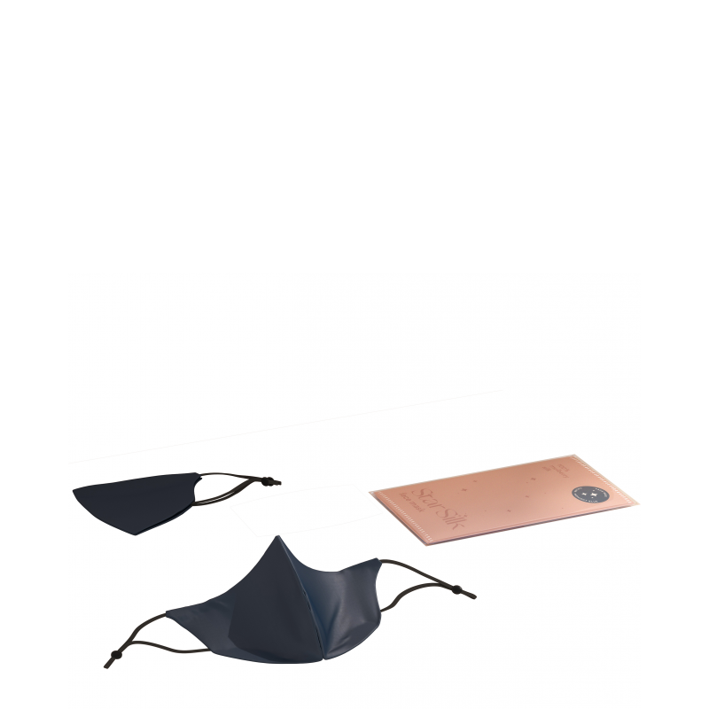 Mascherina in seta per il viso Midnight Blue