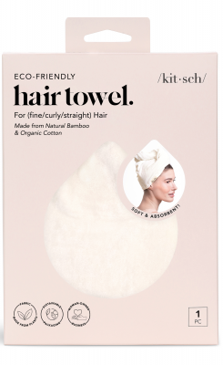 Asciugamano per capelli in microfibra, beige