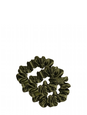 Set di due elastici in seta per i capelli Green Aurora MIDI
